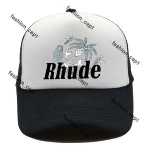 Rhude Cap Green Mesh Patchwork Baseball Cap Men Femmes Embroderie Unisexe Rhude Collections de camion décontracté Caps de balle réglables Ruhde Hat Rhode Cap Chrome Caps 484