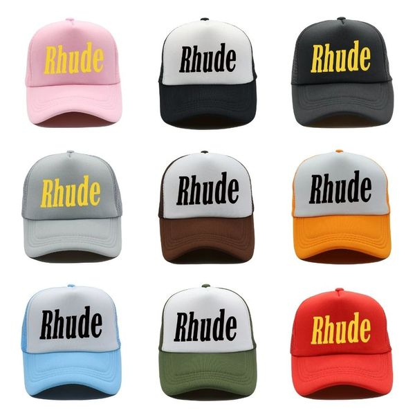 RHUDE gorra para hombre para mujer sombrero de diseñador casquette sombreros para el sol Gorras de béisbol Gorras de calle Gorras de béisbol Red deportiva Gorra de polo transpirable Sombrero de ajuste ajustable POLO CAP Gorros