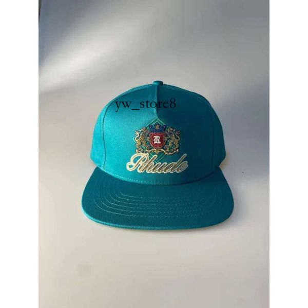 Rhude Caps Designer Rhude Hat Ball Hat Casual large bord extérieur crème solaire casquette de baseball hommes et femmes de haute qualité Streetwear vert bleu Rhude réglable 7263