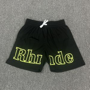 Rhude Classic Print Letter Versie Shorts Rhude Mens Shorts Mesh Ademende shorts Designer Shorts For Woman Rhude Shorts Basketball Shorts Team Pants 1874