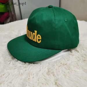 Rhude Diseñador Letras Azules Corona Bordado Rhude Sombrero Hombres Mujeres Ajustable Protector Solar Malla Patchwork Gorra De Béisbol Moda Alta Calidad Marea Marca Rhude Caps 7587