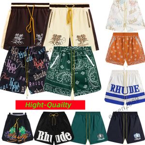 Rhude Designer Mens Shorts Summer Nieuwe mode sport shorts Heren Beach Shorts Hoge kwaliteit Street Hip Hop Style Multi Style Shorts Us Size S-XL