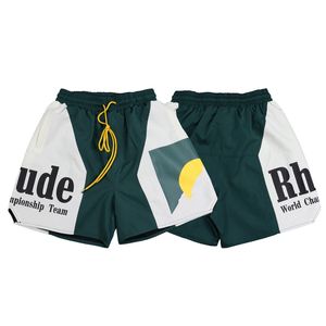 Rhude Designer Rhude Mens Sports Shorts Summer Fashion Rhude Shorts Pantalons Bage Men Swimming Shorts High Quality Street Wear Mens Loose Short 3746