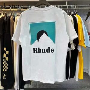 Rhude Designer T-shirt Heren T-shirt Luxe trendy merk Rhude Shirt Polo Los ademend Grafisch bedrukte kleding Casual katoen Rhude Shirts Hoge kwaliteit Tops 1518