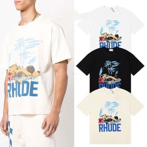 Rhude Designer t-shirt heren damesshirt NIEUW tij Shorts mouw ropamujer Luxe T-shirts groothandel zomer los ademend materiaal stijlen kleding Plus maat 5XL