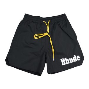 Rhude Desinger court mode Sport pantalon hommes femmes en cuir Shorts taille américaine S-XL