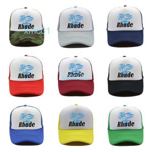 Rhude – chapeau de camion américain imprimé de marque à la mode, casquette de Baseball polyvalente pour Couples, pare-soleil de loisirs et de sport, printemps et été