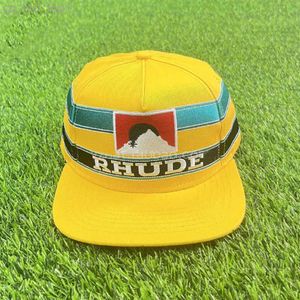 Rhude Hat Embroderie Baseball CAP Men de bonnet Femme Sun Sun Suncreen Outdoor Ajustement Rhude Travel Daily Wear 1071 1770 5652