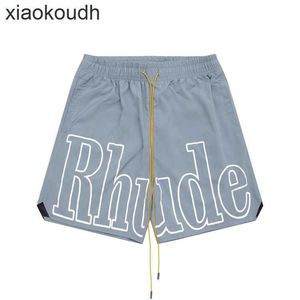 Rhude high -end designer shorts voor chaopai lente/zomer modebrief afdrukken van heren en dames losse casual shorts met 1: 1 originele labels