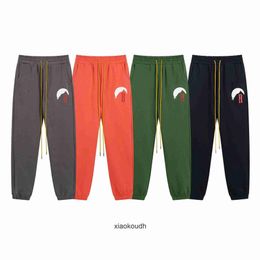 Rhude high -end designer broek voor Chaopai Sunset Drawstring Guard Pants Casual Riem Guard Pants Mens High Street Sports Pants met 1: 1 originele labels