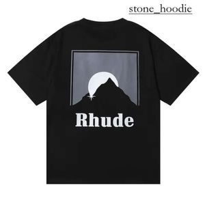 RHUDE HIP HOP STREETWEAR Designer Mens T-shirt Fashion Rhude Shirt High Quality Clain Graphic imprimé Vêtements Rhude Dry Rhude Shirt Polo Tee 4829