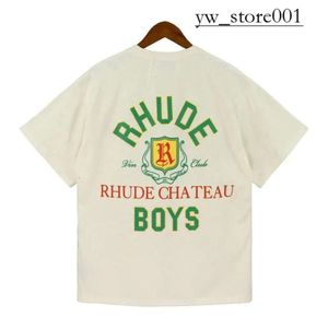 Rhude Hip Hop Streetwear Famous Designer Mens T-shirt Fashion Rhude Shirt High Quality Clain Graphic imprimé Vêtements Rhude Dry Rhude Polo T-shirt 9604