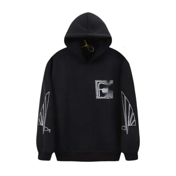 Rhude Sweat à capuche Designer Mode Homme Sweat-shirts Chao Brand Seal Cracked Word Peluche à capuche avec des chapeaux et des femmes Casual Loose Fitting Couples