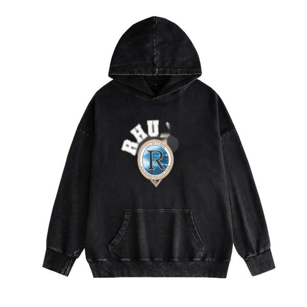 Rhude Sweat à capuche Designer Fashion Sweatshirts Hip Hop Pull Homme Automne Top à capuche Printemps et High Street Ins Veste de marque à la mode avec étiquette et logo