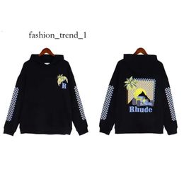 Rhude Sweat à capuche Designer Sweat à capuche Rhude Mens Sweat à capuche Lettre Imprimer Lâche Sweat à capuche à manches longues Mode Sports Sweat à capuche pour hommes Femmes Top Quality Fashion Brand Sweatshirt 6573