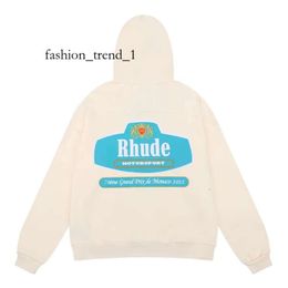 Rhude Sudadera con capucha Diseñador Sudadera con capucha Rhude Sudadera con capucha para hombre Estampado de letras Sudaderas con capucha de manga larga sueltas Sudadera con capucha deportiva de moda para hombres Mujeres Sudadera de marca de lujo de alta calidad 5210