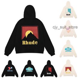 rhude hoodie mens hoodie designer moletom com capuz carta impressão solta manga longa hoodies moda esportes hoodie para homens mulheres marca de luxo cp puff carhartts FOKH