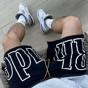 Rhude Letter Print High Street American Loose Casual Basketball Sports Mens Five Point Shorts