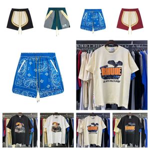 Rhude Men Rhude Shorts Shorts pour hommes Designer pour hommes Shorts de créateur hommes coton été basket-ball sport Jogging respirant mode quart pantalon