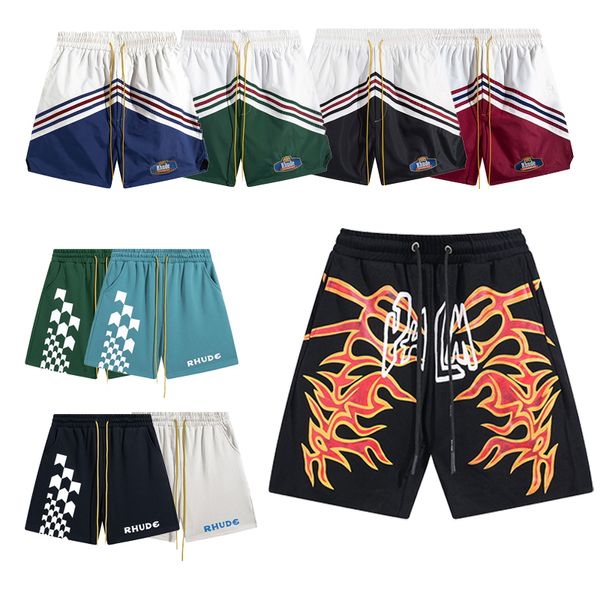 Rhude Men's Shorts Designer Breathable Summer Fashion Sports High Street Beach Shorts Youth Basketball Sports de haute qualité Shorts