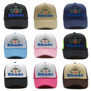 Rhude Mens Designer Hat Womens Sun Fashion Trend Street Street Ball Caps Baseball Chapeaux Sports Summer Place Netting Breathable Polo Cap Man Hat Hat Hattes