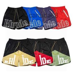 RHUDE MENS Shorts Athletic Casual Mesh Men Hommes Femmes de haute qualité Classic Beach Fashion Luxury Designer Street Hip Hop Couples 3KUX