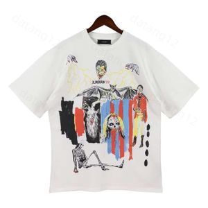 Rhude Mens T-shirt Designer T-shirt Rhude T-shirt Europe America Shude Shirt Designer Brand Round Neck Quality High Quality Sleeve Us Size S-XXL 385