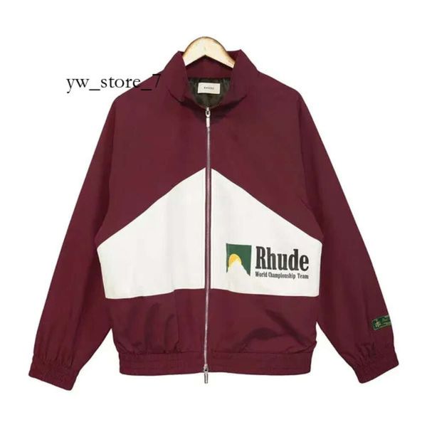 Rhude Mens Varsity Jacket Y2k American Vintage Baseball Letterman Rhude Jacket Womens Broded Coat Disponible dans une variété de styles Marque 3600