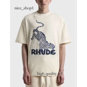 Rhude Shirt Hoogwaardige Tess Designer Casual Fashion Korte Mouw Europe America Men Women Neck T-Shirts US Size S-XXL 595