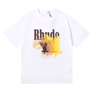 Rhude Shirt Mens Designer T-shirt Workout Shirts for Men Ourship T-shirts T-shirt 100% coton RHUDE THIRTS VINTAGE COURT