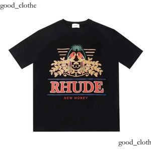 RHUDE Shirt Mens T-shirt Designer Shirt Pure Cotton Tees Street Fashion EssentialSclothing Casual Caseting Match Sleeves S-xl Rhude Short 617