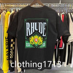 Rhude Shirt korte mouwen ontwerper heren shirts heren designer kleding shorts en t-shirt set brief geprinte hoogwaardige bijpassende kleding voor koppels