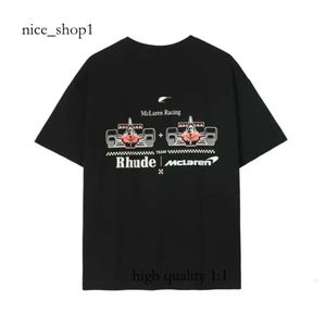 Rhude Short Desinger T-shirtmerk Mens T Shirts Men Women Hoge kwaliteit 100%katoenkleding Hip Hop Top T Tees Us Size S-XXL 354