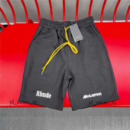 Rhude Shorts Diseñador Hombres Mens Cordón Pantalones Activos Verano Moda Playa Azul Rojo Negro Calle Desgaste Correr Deportes Correr Corto 3184