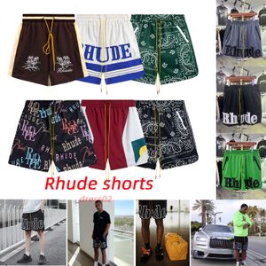 RHUDE Shorts Designer Mens Summer New Fashion Sports Beach High Quality Street Hip Hop Style Multi Purple Us Size S-XL