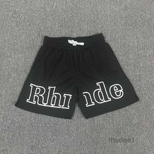 Rhude Shorts Designer Korte Heren Broeksets Trainingspakbroek Los en comfortabel Mode Populair Voetbal Sneldrogend Tide Letter Represent voor man Doek C7OG