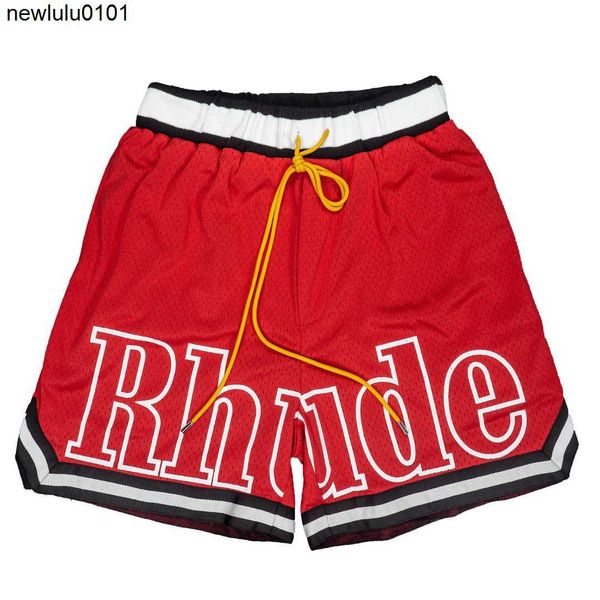 RHUDE Shorts Diseñador Pantalones cortos para hombre Atlético Casual Malla Hombres Mujeres Clásico Playa Moda Lujo Calle Parejas