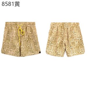 Rhude Shorts met letterprint Casual kleuraanpassing Los High Street Trendy vijfpuntsstrandbroek 5N8Z