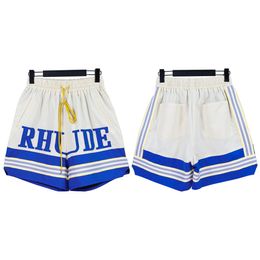 Rhude Shorts Diseñador de hombres Short Men Sets Pantalones de chándal sueltos y cómodos de moda ser popular 2024 Nuevo estilo S M L XI Poliéster Shorts sueltos de gimnasio 227