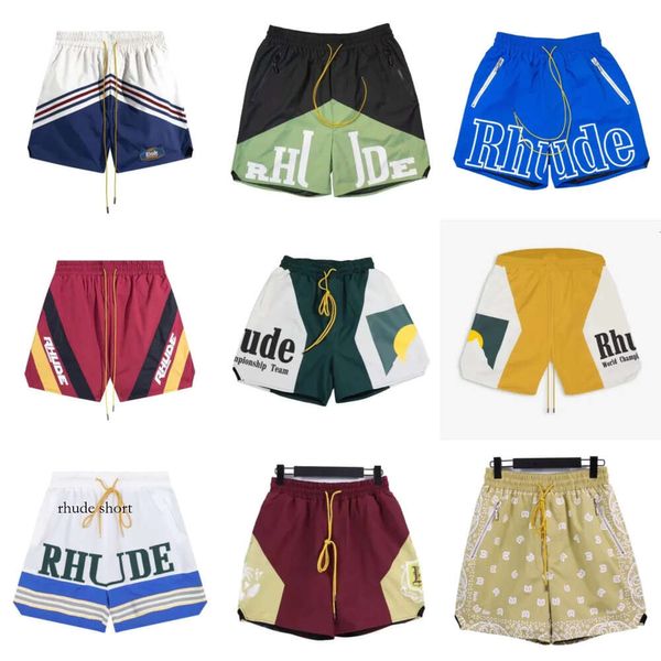 Rhude Shorts para hombres Pantalones de moda Beach Fitness Luxury Luxury alta calidad Summer Versátiles Versátiles de secado rápido Pantalones de malla transpirable 550