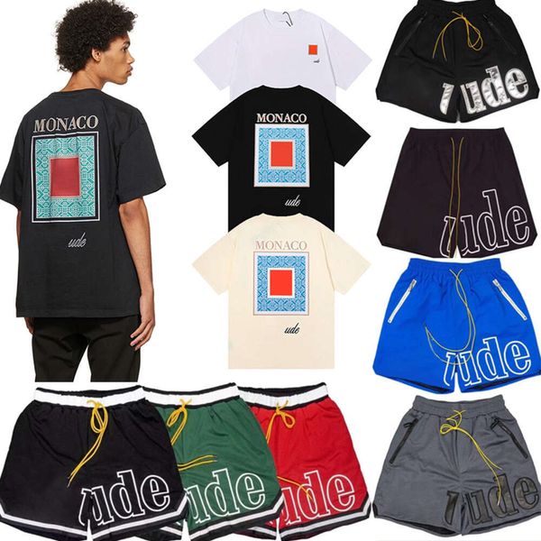 RHUDE Shorts Set Designer T-shirts pour hommes Shorts Pantage Pantalons courts pour femmes