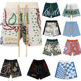 Rhude shorts heren Rhude shorts Rhude Shorts Designershorts Bedrukte wollen shorts Jacquard gebreide vrijetijdsshorts Heren Dames Sport Hardlopen H