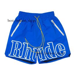 RHUDE Shorts Sport Mens Designer Men Short Men Sets Pantalons Tracksuis Loose and Confort