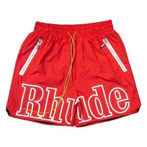 Rhude Shorts Trendy High Street Sports and Leisure Summer Paar Casual losse en veelzijdige strandkwartbroek