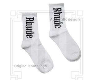 Chaussette de rhude hommes chaussettes femme designer luxe de haute qualité coton pur confort marque représentative deodorisation absorber la sueur