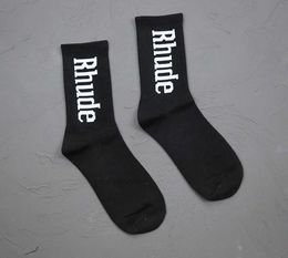 Rhude Socks Men Socks Calcetines Women Designer Luxe hoogwaardige Pure Cotton Comfort Merk Vertegenwoordiger Deodorisatie absorberen zweet