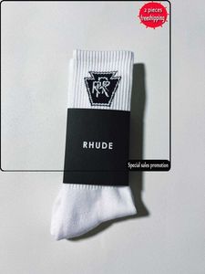 Rhude Socks Men Socks Calcetines Women Designer Luxe hoogwaardige Pure Cotton Comfort Merk Vertegenwoordiger Deodorisatie absorberen zweet