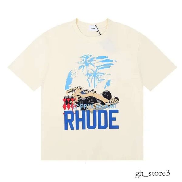 Rhude T Shirt 2xl Diseñador THISH Mens Camiseta para mujer Rhude Short New Tide Shorts manga Ropamujer Camisetas de lujo Mayorista Summer Loose Breathable Rh Camisa 131