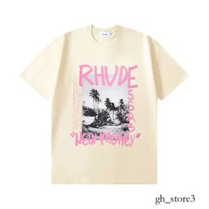 Rhude T Shirt 2xl Ins Hot 23ss T Rhude T Shirts Skateboard Rhude Short Short Mens Designer Men Men Camiseta Casual Good Mens Wall Size Rh Camisa 614