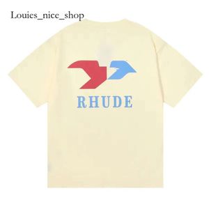 Rhude T-shirt Style Top Quality Fashion Summer Designer T-shirt Men T-shirts Tops Luxury Lettre imprimé Shirt Mens Femmes Vêtements à manches courtes S-xxl 432